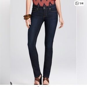 Paige Jeans Skyline Straight Dark Wash‎ Womens Size 27 Mid Rise Pants Dark Wash